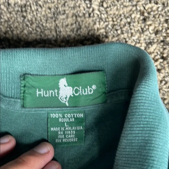 Hunt Club Green Polo Shirt Relaxed Fit - Picture 2 of 4